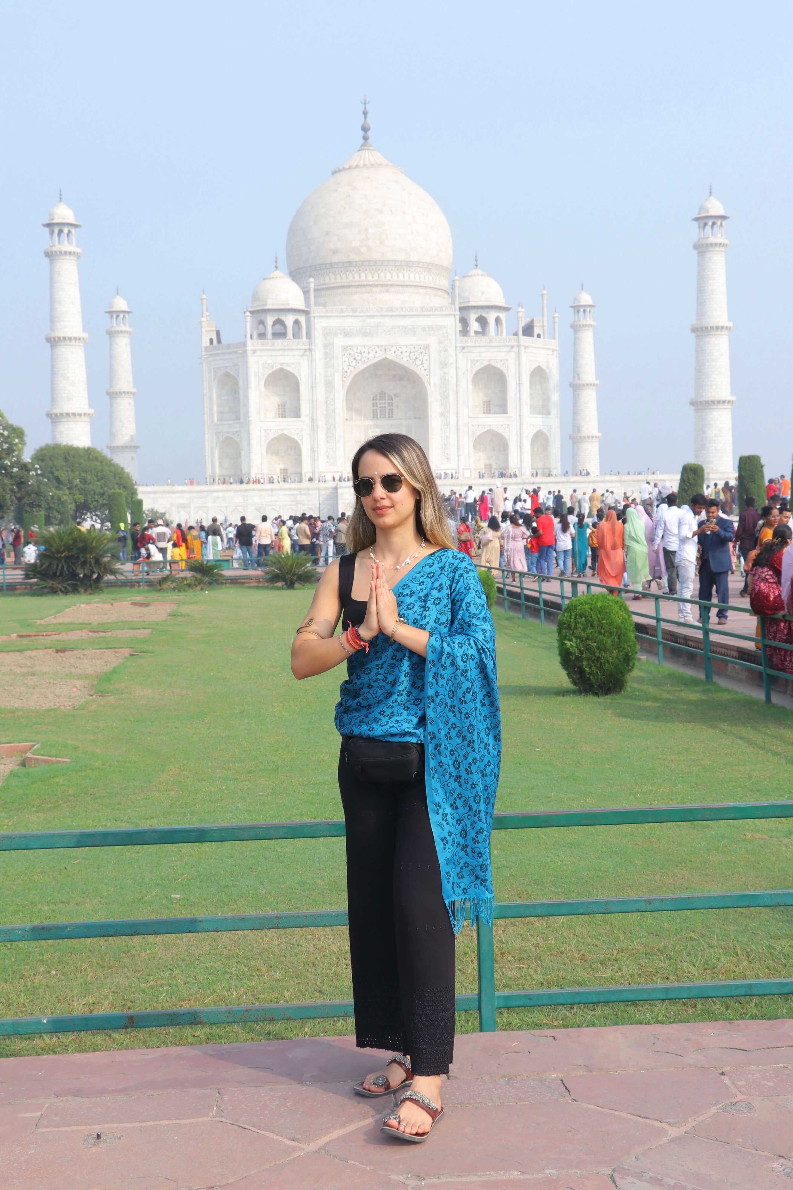 Karen en el Taj Mahal